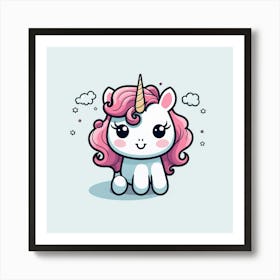 Cute Unicorn 728 Art Print