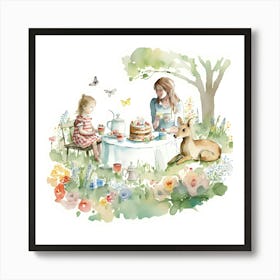 Mothers Day Watercolor Wall Art 1 Art Print