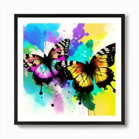 Colorful Butterflies 151 Art Print