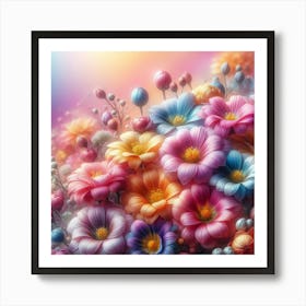 Colorful Flowers Art Print