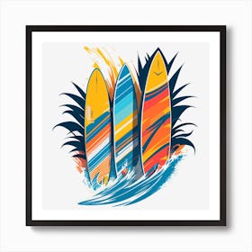 Summer Surfing Collection Art Print