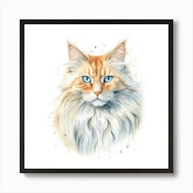 Oriental Longhair Cat Portrait 2 Art Print