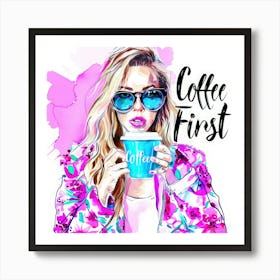 Coffee First 2 - Coffee Essentials Art Print