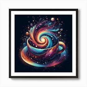 Coffee Cup With Swirls 4 Art Print