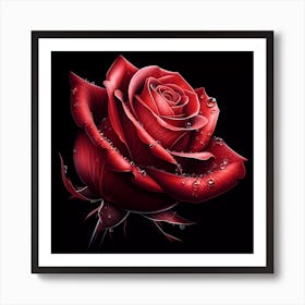 Red Rose Art Print