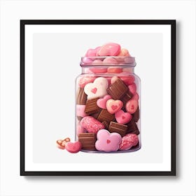 Valentine'S Day Candy Jar 2 Art Print