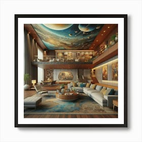 Planetarium Living Room Art Print