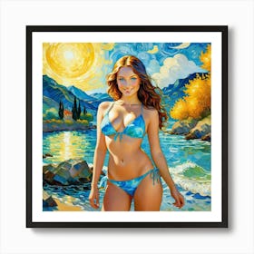 Russian Woman In Bikiniygg Art Print