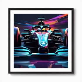 Front Mercedes F1 Car Art Print