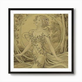 Woman In A Dress 3 Art Print