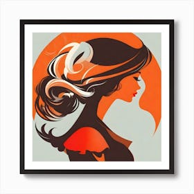 abstract Portrait Of A Woman Art Print