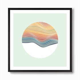 Retro Waves Art Print