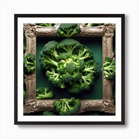 Broccoli In A Frame 6 Art Print