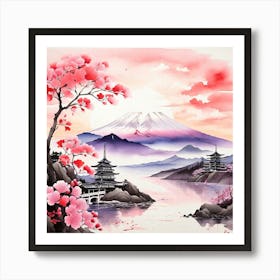 Japanese Cherry Blossoms Art Print