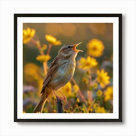 Singing Sparrow Art Print