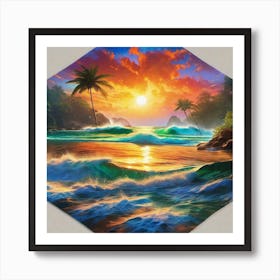 paradise beach 3 Art Print