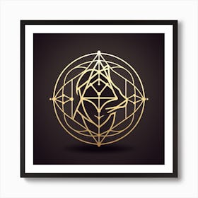 Golden Lion Logo Art Print