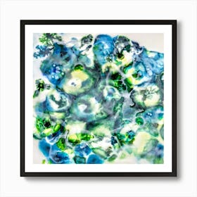 Blue Blossom - Depicts a stunning blossom in shades of blue, with intricate details that capture the essence of its form and texture. The use of blue hues creates a sense of tranquillity and serenity, inviting the viewer to contemplate the inherent beauty of nature. Art Print