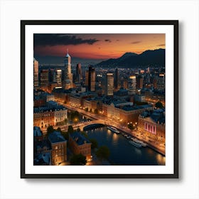 Switzerland Cityscape Art Print