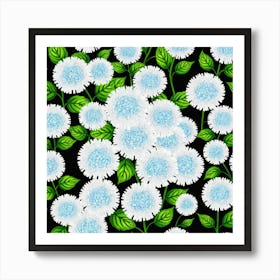 White Chrysanthemums 9 Affiche