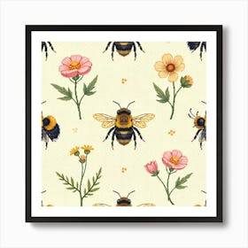 William Morris Bee Vintage Art Print (2) Art Print