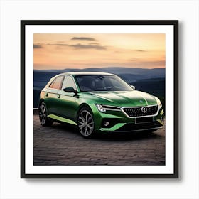 Koda Car Automobile Vehicle Automotive Czech Brand Logo Iconic Quality Reliable Efficien (1) Art Print