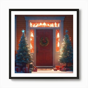 Christmas Door 182 Art Print