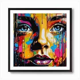 Neon Girl Art Print