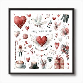 Happy Valentine Day Art Print