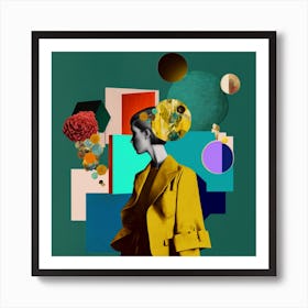 Woman In A Yellow Coat Art Print