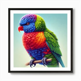 Colorful Parrot Art Print