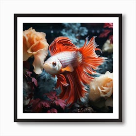 Siamese Betta Fish 3 Art Print
