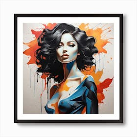 Splatter Girl #1 Art Print Art Print