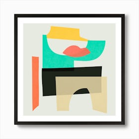 Harmonious abstract collage 21 Art Print