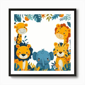 Cute Zoo Animals Art Print