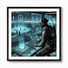 Sci Fi Shadow Operative Intel Gatherer 1024x1024 Art Print