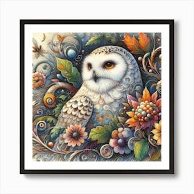 A Snowy Owl Art Print