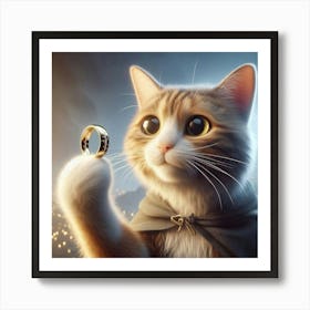 Lord Of The Rings Cat 2 Art Print