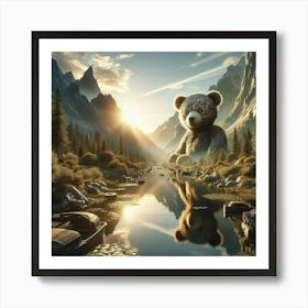 Bear In The Mountains Art Print