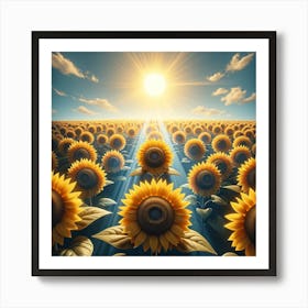 Sunflower Field Art Print