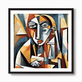 Cubism Woman Art Print