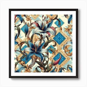 Mosaic Lily Art Print