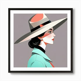 Woman in a Hat 4 Art Print