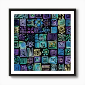 Winter Abstract - Cubism Art Print