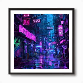Neon City 8 Art Print