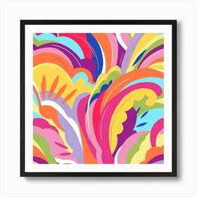 Colour Waves Art Print