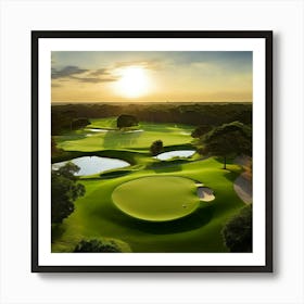 Sunset Golf Course 2 Art Print