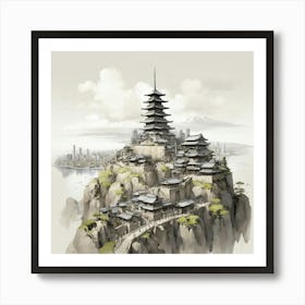 Japanese Temple Art Print