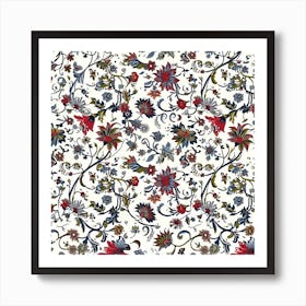 Heather Heaven London Fabrics Floral Pattern 2 Art Print