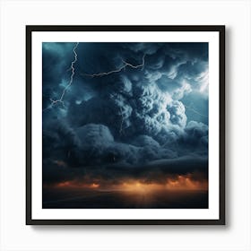 Lightning Storm Art Print